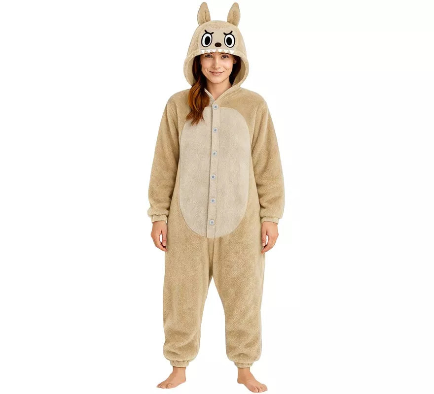 Translation missing: pt-PT.Disfraz o Pijama de Monstruo Lulú beige para mujer