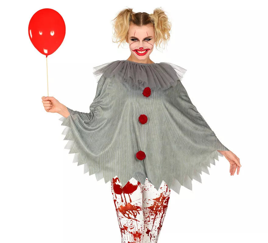 Translation missing: pt-PT.Disfraz o Poncho de Payaso Aterrador para adultos