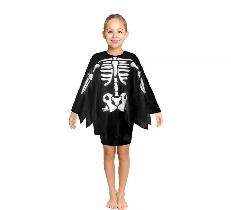Translation missing: pt-PT.Disfraz o Poncho Esqueleto infantil de 65 cm