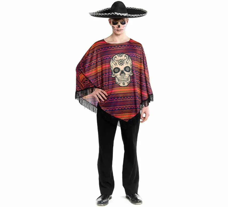 Translation missing: pt-PT.Disfraz o Poncho Mexicano de Catrina para hombre