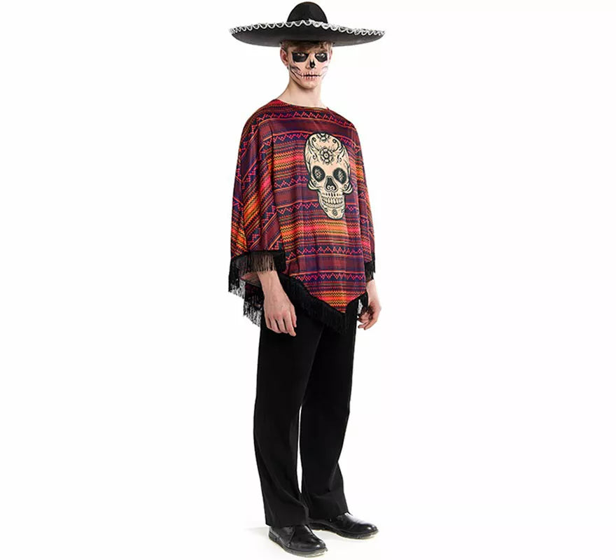 Translation missing: pt-PT.Disfraz o Poncho Mexicano de Catrina para hombre