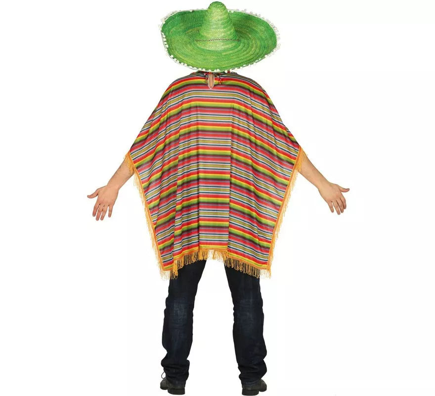 Translation missing: pt-PT.Disfraz o Poncho Mexicano multicolor para hombre