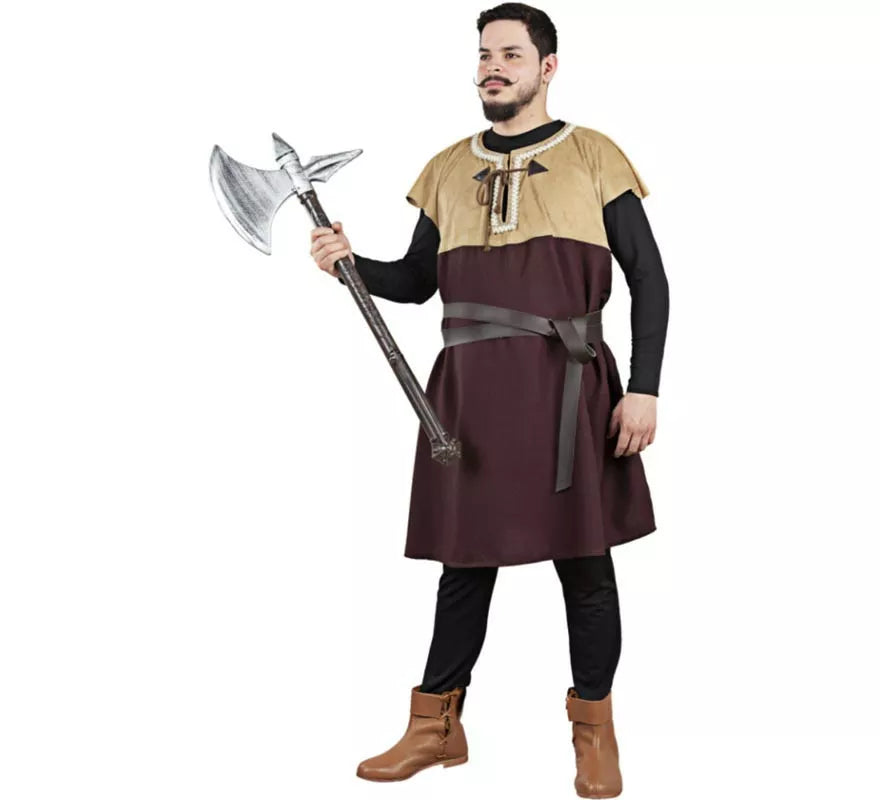 Translation missing: pt-PT.Disfraz o Túnica de Campesino Medieval bicolor para hombre