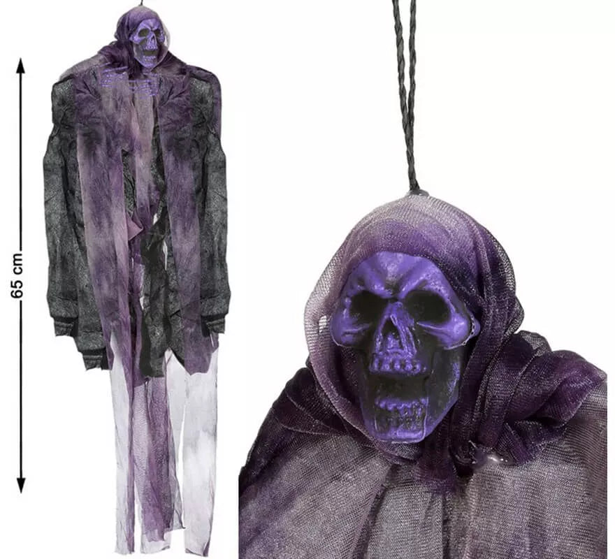 Translation missing: pt-PT.Esqueleto Colgante Morado de 65x35 cm
