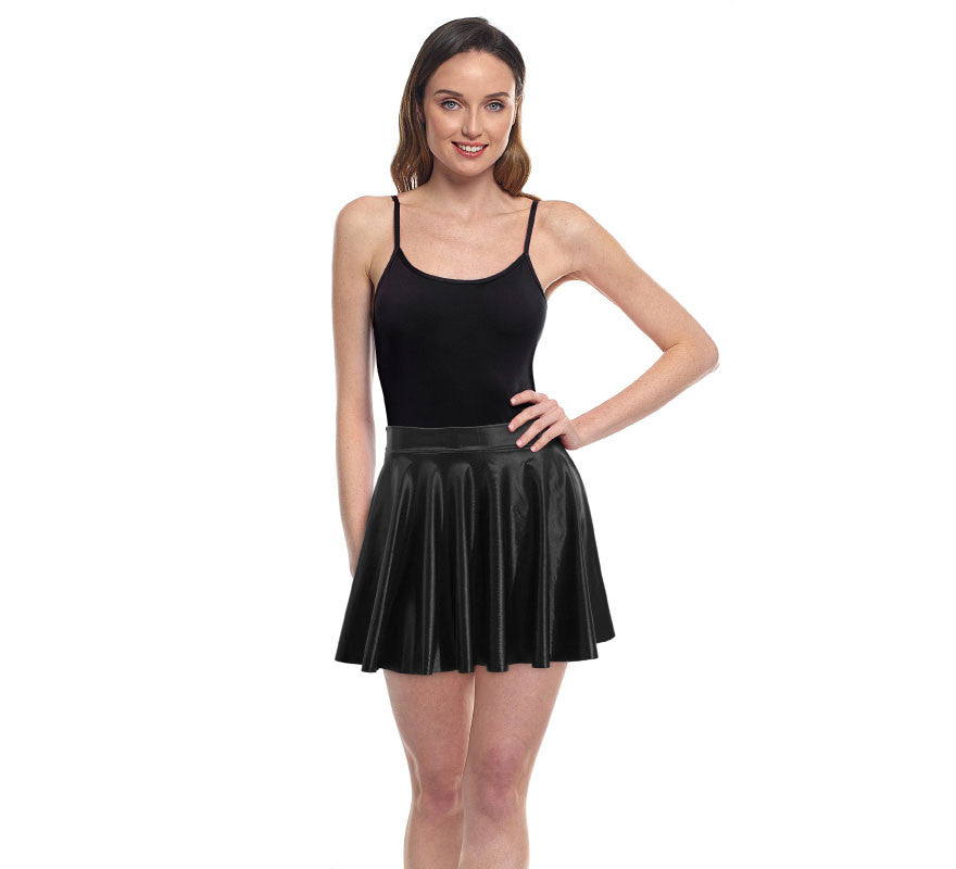 Translation missing: pt-PT.Falda de Vuelo negro metal para mujer