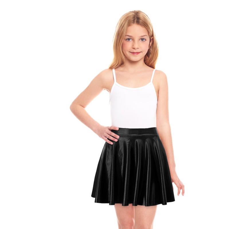 Translation missing: pt-PT.Falda de Vuelo negro metalizada para niña