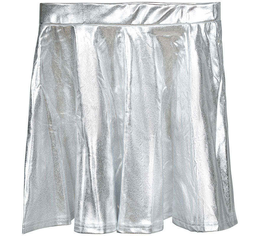 Translation missing: pt-PT.Falda plateada pin up efecto brillante para mujer