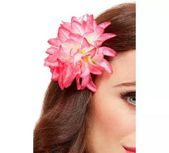 Flor tropical havaiana rosa com garfo