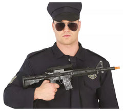 Rifle preto com mira de 58 cm