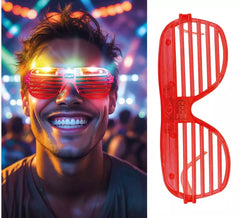 Óculos listrados com LED