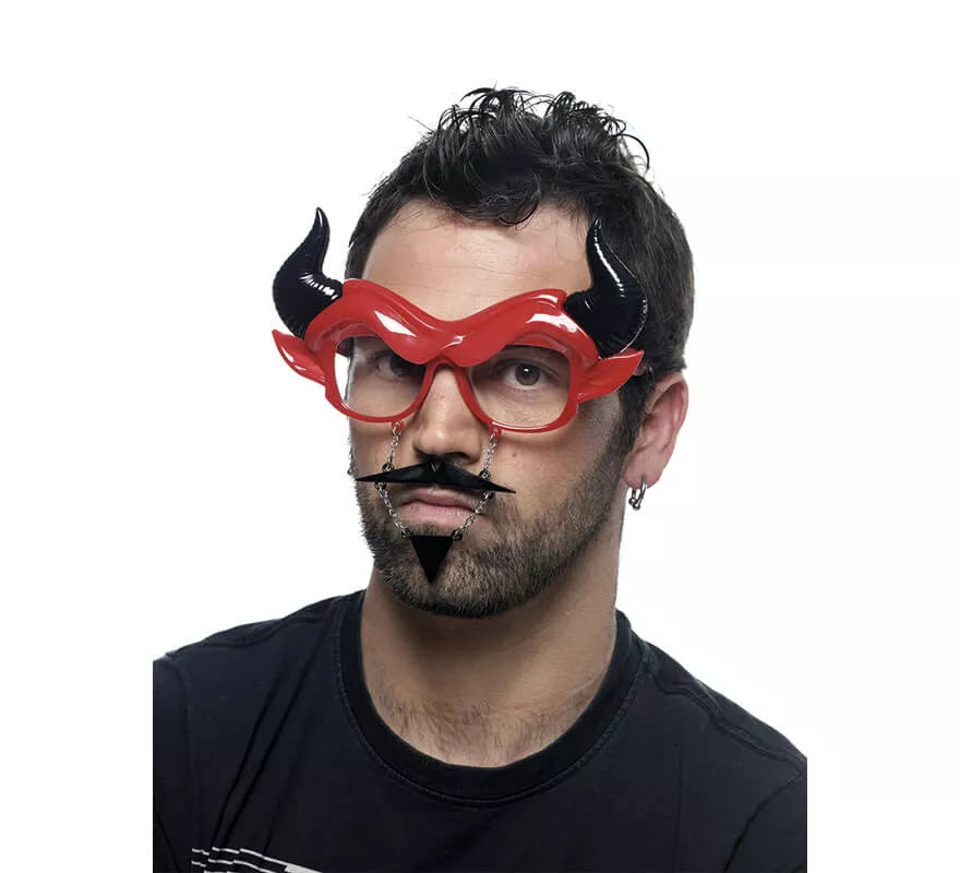 Translation missing: pt-PT.Gafas de Diablo con Bigote, Mosca y Cuernos