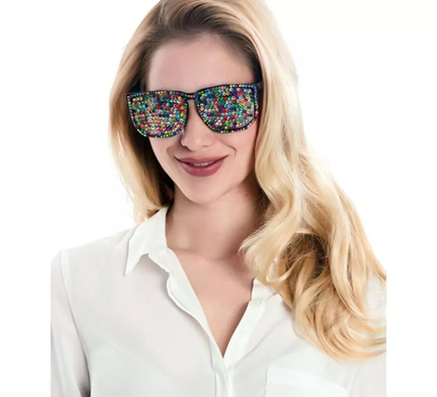 Translation missing: pt-PT.Gafas Negras con Brillantes Multicolor