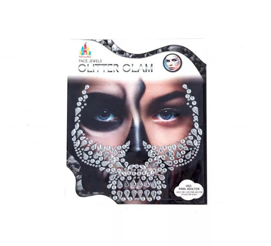 Translation missing: pt-PT.Gemas Faciales Adhesivas Calavera gris