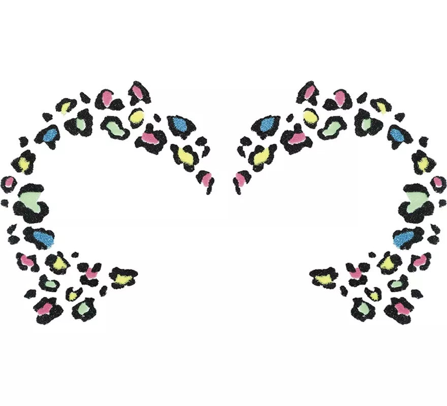 Translation missing: pt-PT.Glitter Face de Leopardo multicolor