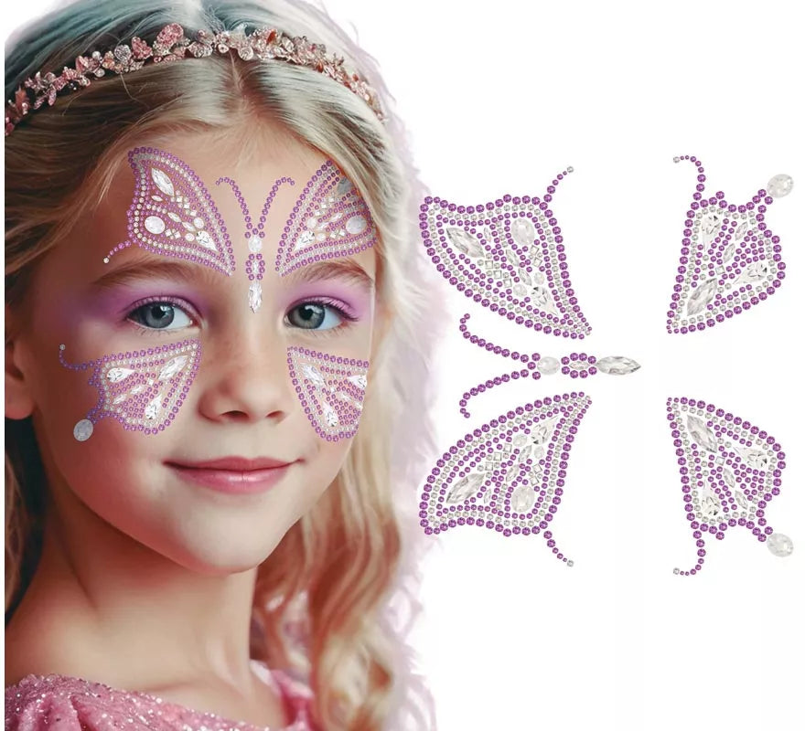Translation missing: pt-PT.Glitter Face Mariposa rosa