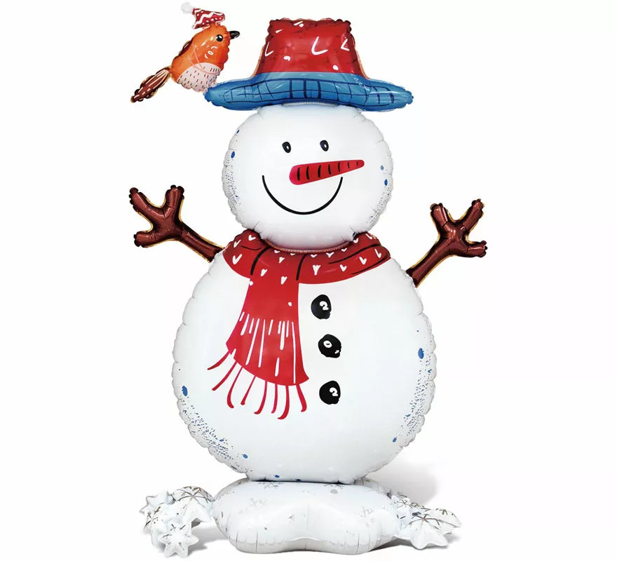 Translation missing: pt-PT.Globo Foil Muñeco de Nieve Base 79x57x26 cm