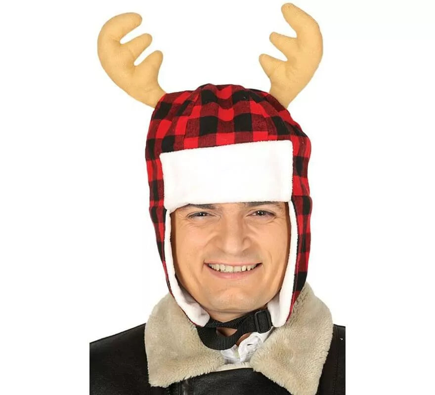 Translation missing: pt-PT.Gorro a Cuadros con Cuernos 45 cm
