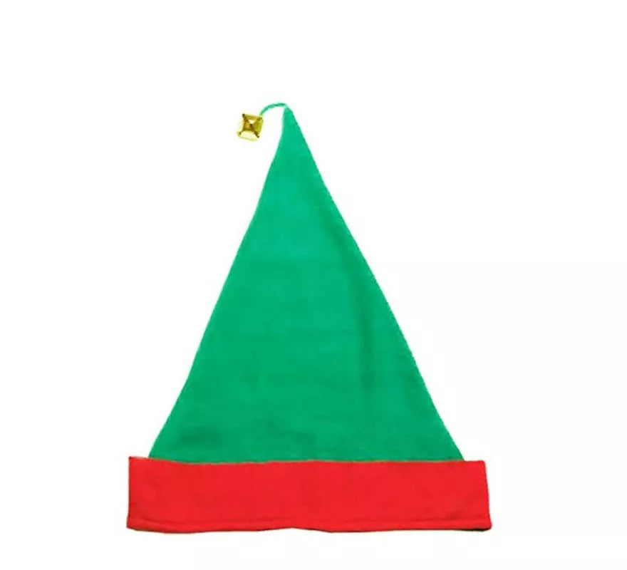 Translation missing: pt-PT.Gorro de Elfo Cascabel Fieltro verde y rojo