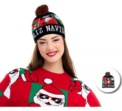 Chapéu adulto de figuras escuras de Natal