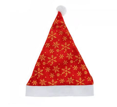 Chapéu de Papai Noel com estampa de floco de neve