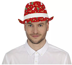 Chapéu Gangster Vermelho de Natal