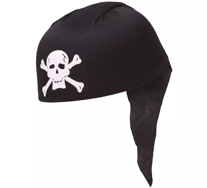 Translation missing: pt-PT.Gorro o Bandana de Pirata negro de tela