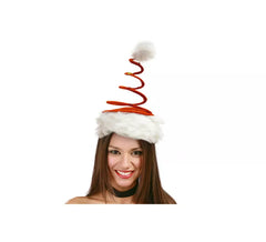 Tampão espiral vermelho ou chapéu com estrelas do Papai Noel