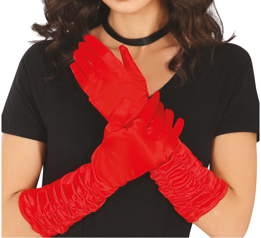 Translation missing: pt-PT.Guantes arrugados rojos de 45 cm