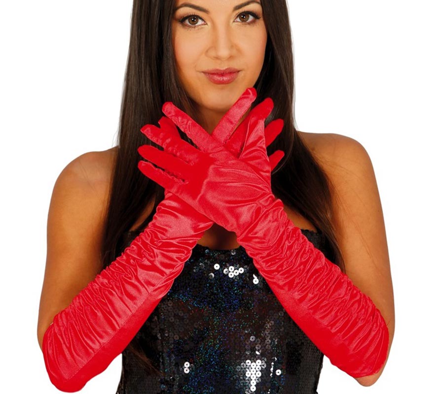Translation missing: pt-PT.Guantes arrugados rojos de 45 cm