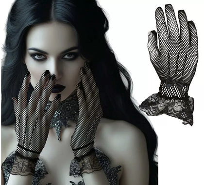 Guantes de Encaje negros adultos