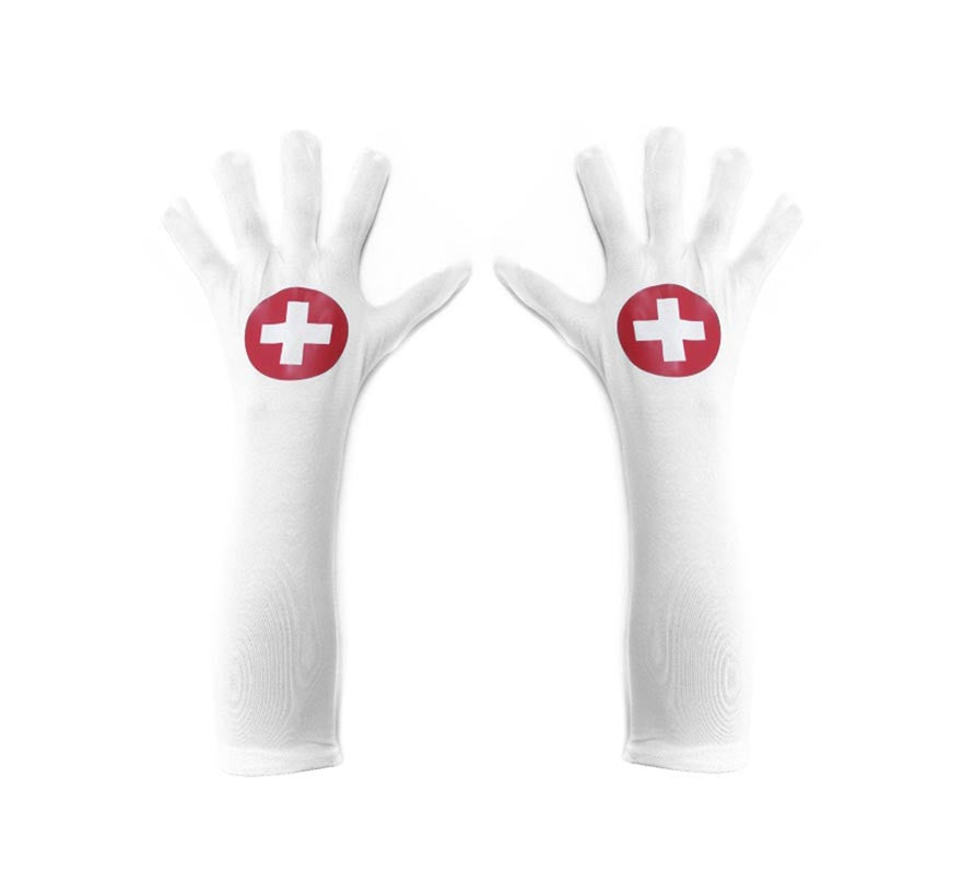 Translation missing: pt-PT.Guantes de Enfermera blanco con cruz