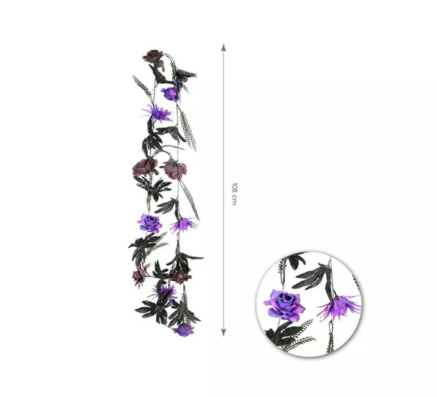 Translation missing: pt-PT.Guirnalda de Flores Violetas de 2,15 mts