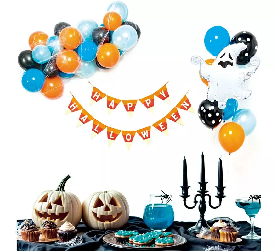 Translation missing: pt-PT.Guirnalda de Globos y Happy Halloween 29 Piezas