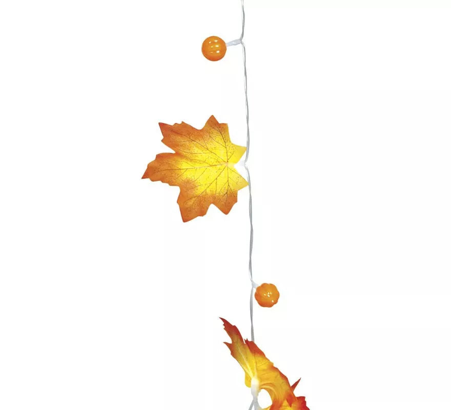 Translation missing: pt-PT.Guirnalda de Hojas Calabaza a Pilas de 20 Leds