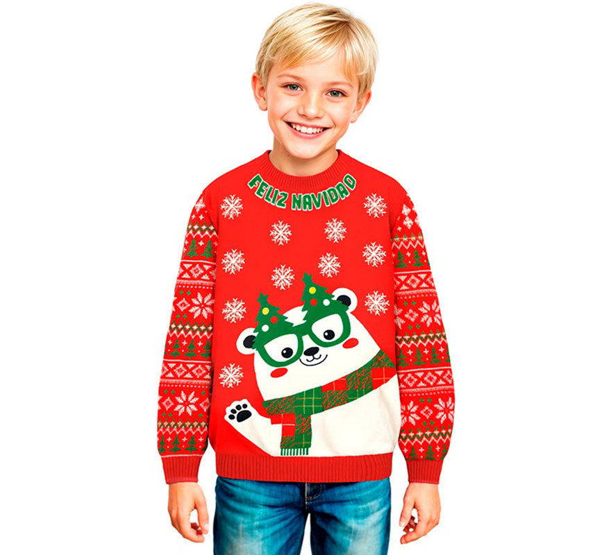 Translation missing: pt-PT.Jersey Navideño Osito Polar para niños