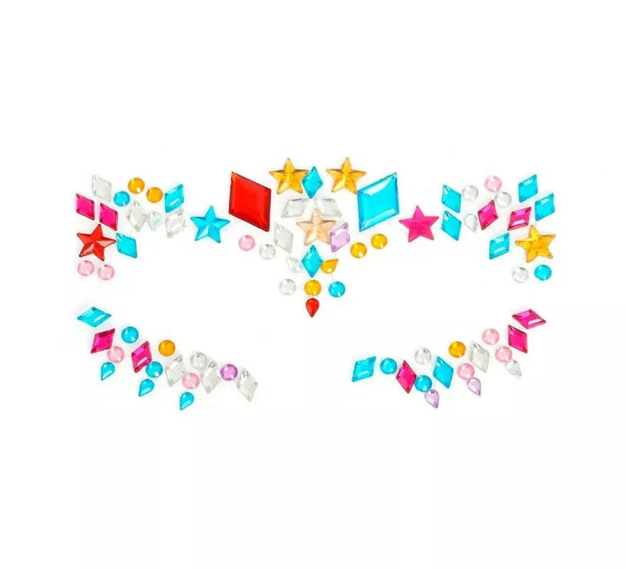 Translation missing: pt-PT.Joyas Faciales rombos y estrellas multicolor