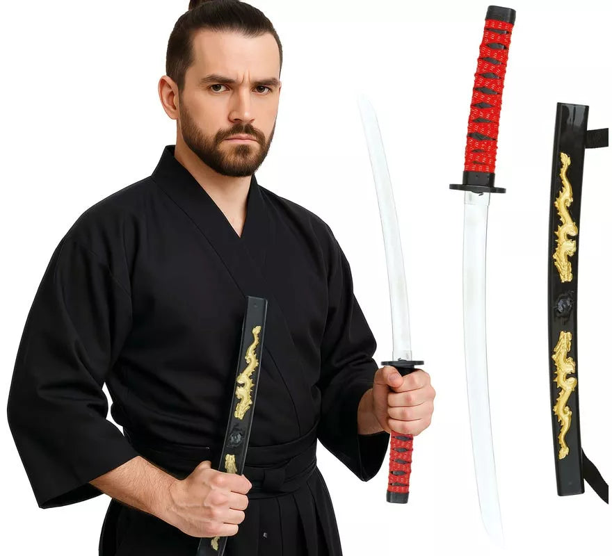 Translation missing: pt-PT.Katana con Funda de 60 cm de Plástico de Juguete