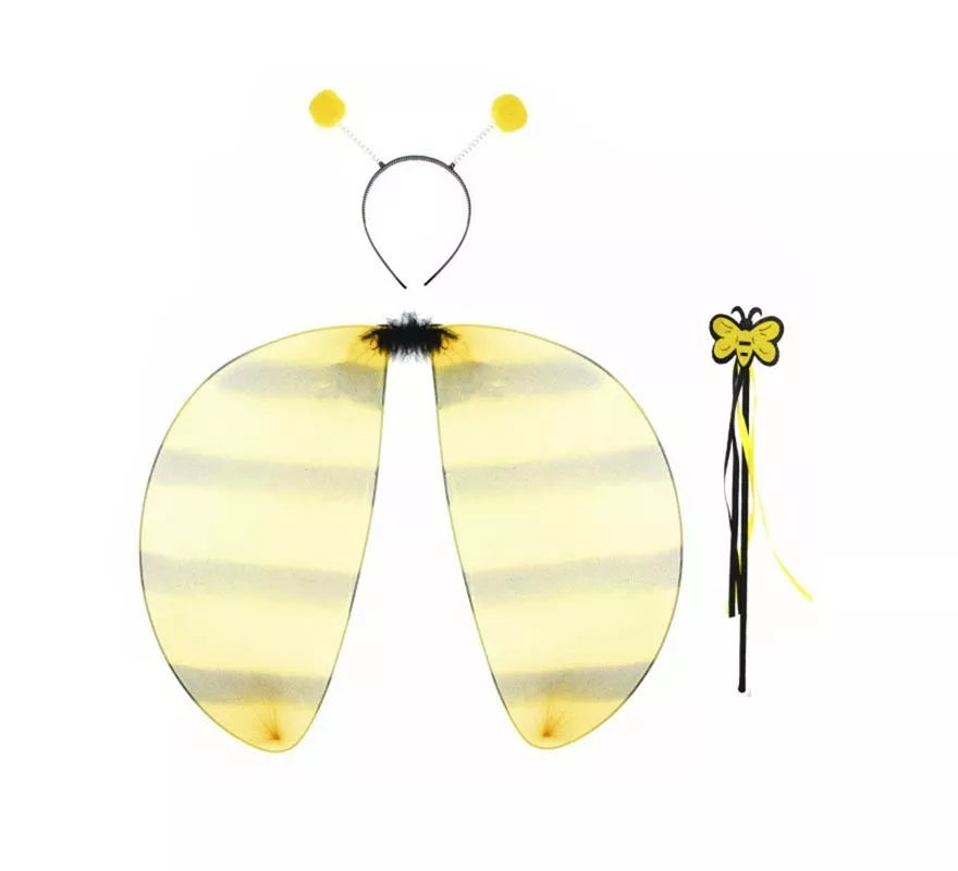 Translation missing: pt-PT.Kit de Abeja amarillo y negro: Alas, Diadema y Varita