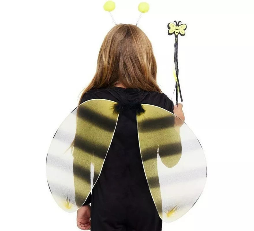 Translation missing: pt-PT.Kit de Abeja amarillo y negro: Alas, Diadema y Varita