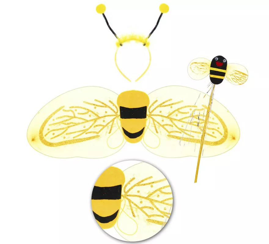 Translation missing: pt-PT.Kit de Abeja Infantil: Alas, Diadema y Varita