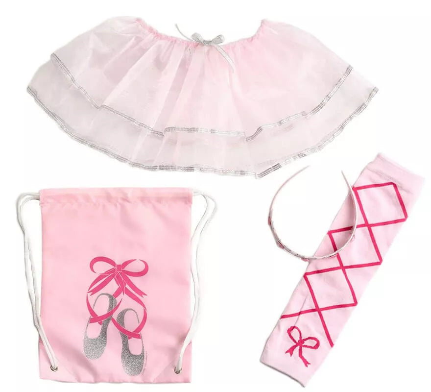 Translation missing: pt-PT.Kit de Bailarina rosa infantil: Diadema, Tutú y Calentadores