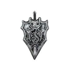 Kit de cavaleiro medieval: escudo e espada de dragão de brinquedo de 61 cm