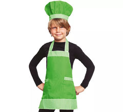 Kit Chef Verde: Chapéu e Avental