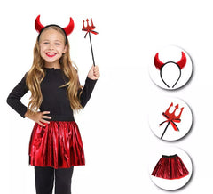 Kit Diabo Infantil: Tutu, bandana e mini tridente
