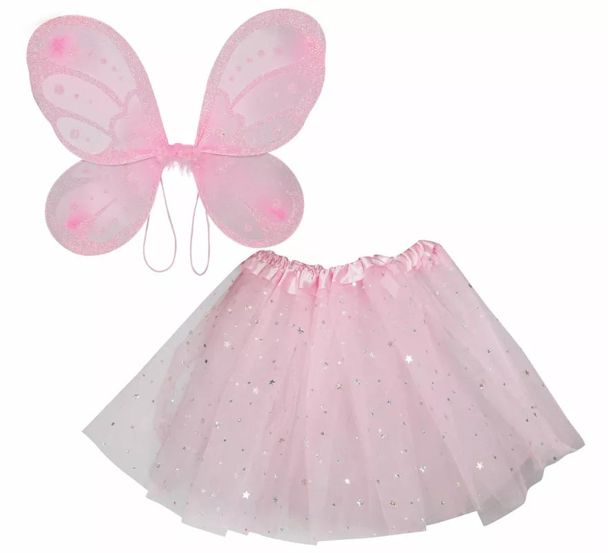 Translation missing: pt-PT.Kit de Hada rosa infantil: Alas y falda