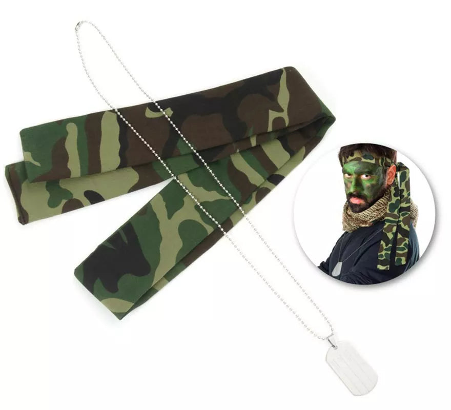 Translation missing: pt-PT.Kit de Militar camuflado: Pañuelo y Collar