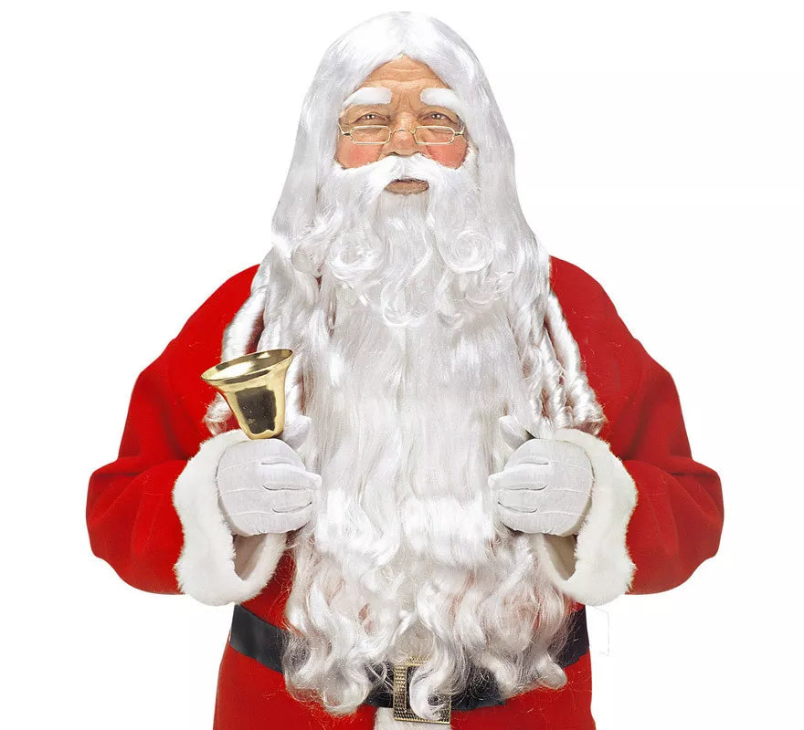 Translation missing: pt-PT.Kit de Papá Noel: Peluca, Barba, Bigote y Cejas