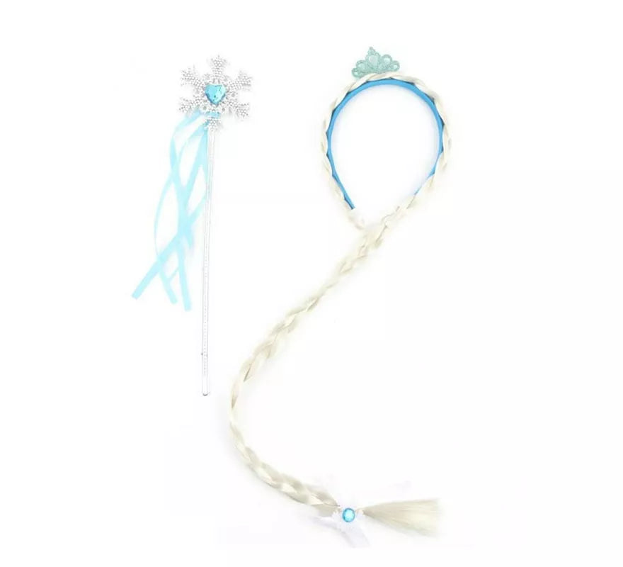 Translation missing: pt-PT.Kit de Princesa de Hielo: Diadema con trenza y Varita
