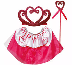 Kit Princesa Infantil: Tiara, varinha e saia