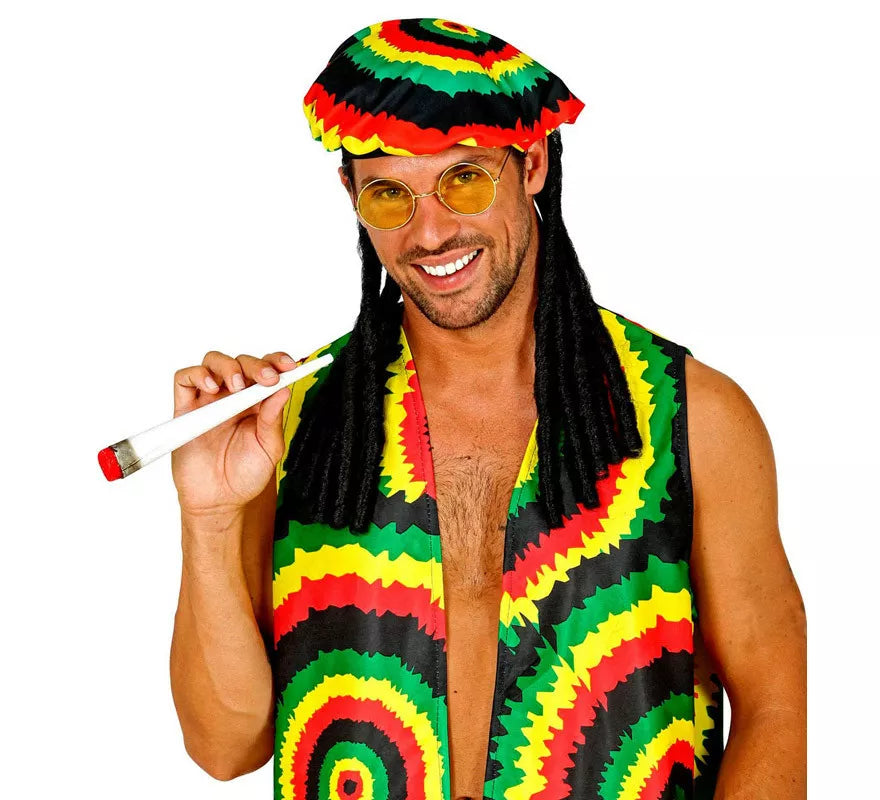Translation missing: pt-PT.Kit de Rastafari: Gorro con rastas, Gafas y Cigarro